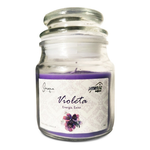 Vela Aroma Intenso Violeta Para La Energía Y El Éxito 