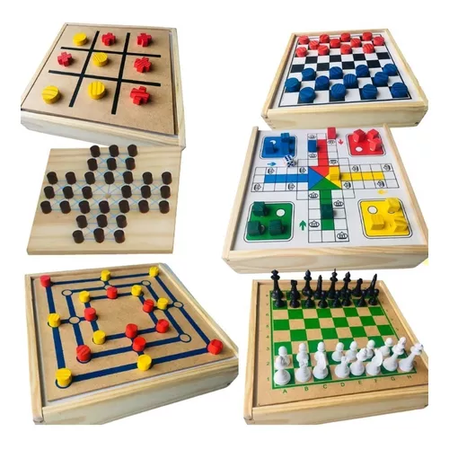 Jogos De Tabuleiro Xadrez Damas Ludo Trilha Jogo Da Velha - Futura  Brinquedos Educativos