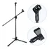 Soporte de Micrófono Jirafa Extensible Profesional Vt-power ML 03 Negro Incluye 2 Pipetas Metálico