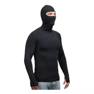 Camisa Proteção Solar Uv Com Touca Ninja Promoção
