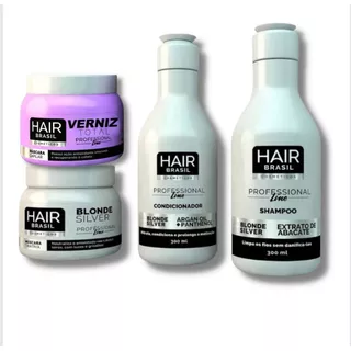 Kit Matizador Blonde Siver Hair Brasil + Verniz Total