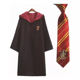 Capa De Harry Potter Bordada+corbata Niños Disfraz Cosplay Unisex