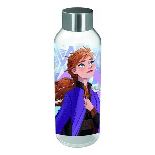 Botella Infantil Escolar Líquidos 660ml Frozen Cresko Color Gris