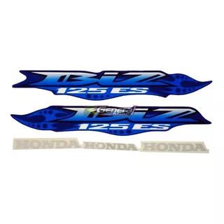 Kit Adesivo Jogo Faixas Moto Honda Biz 125 2007 Es Azul