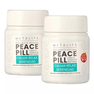 Kit X 2 Suplementos Magnesio Bisglicinato Peace Pill Relax