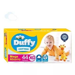 Pañales Bebes Duffy Cotton Mega Pack Talle Xg 44 Unidades