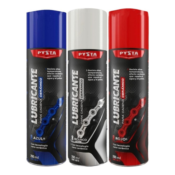 Lubricante Ceramico Cadenas Duradero X 3 Colores