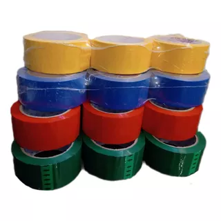 Pack Cinta Adhesiva Embalaje Empaque 48mm X100 Color X12u