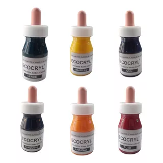Pack X 6 Colorantes Liquidos 25grs Para Resina Ecocryl 