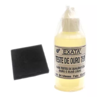 Kit Teste Ouro Prata - Pedra De Toque + Ácido 18k Com 30 Ml