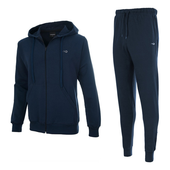 Campera Deportiva Hombre Capucha Pantalon Chupin Algodon 