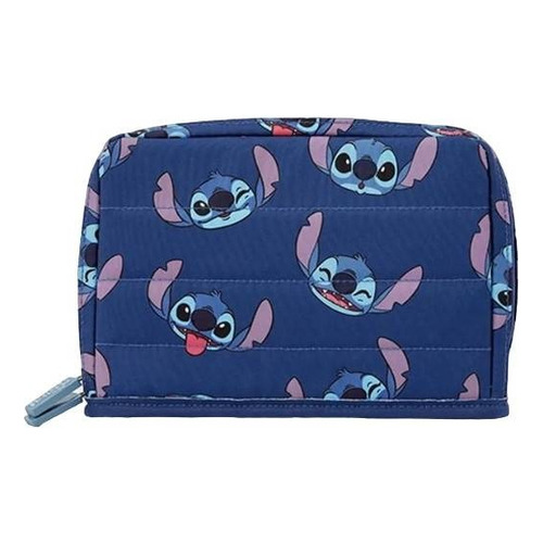 Cartuchera Canopla Escolar Slim Amplia Stitch Mooving Color Azul Slim Stitch