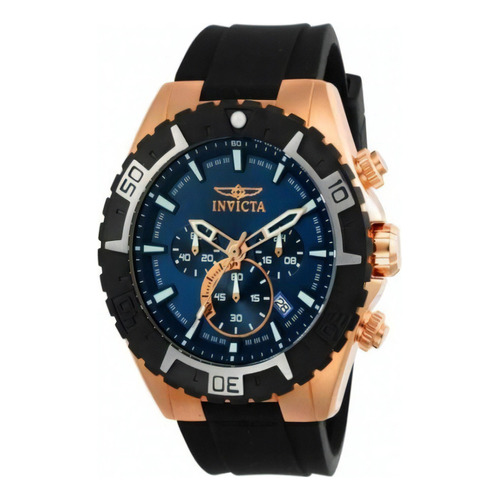 Reloj Invicta Hombre Aviator 22524 Silicona Negro