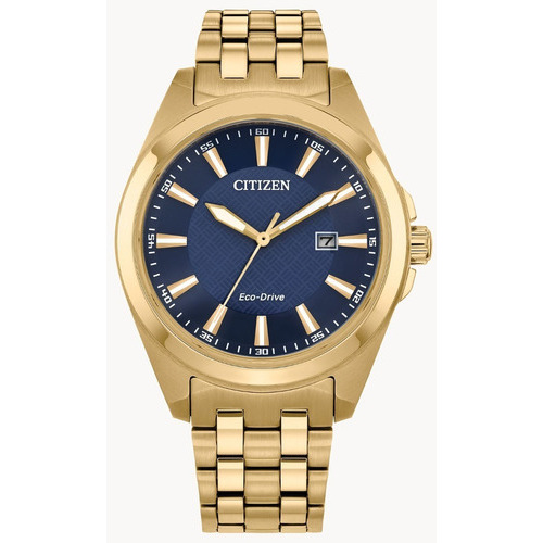Reloj Citizen Eco-drive Peyten Bm7532-54l Original E-watch Color de la correa Dorado Color del bisel Dorado Color del fondo Azul