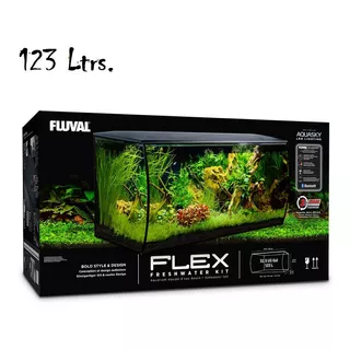 Kit Acuario Fluval Flex Led Concavo De 123  Ltrs.