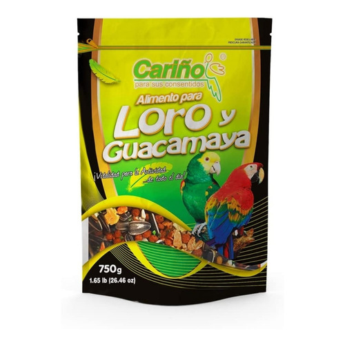 Alimento Completo Para Loros, Pericos Y Guacamayas Cariño