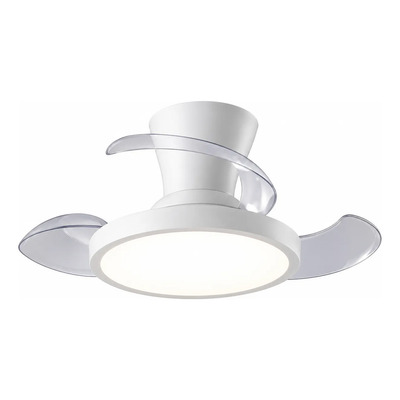 Ventilador De Techo Eurus Blanco Con Led Control Remoto Ld 71 Cm Blanco Transparente 3
