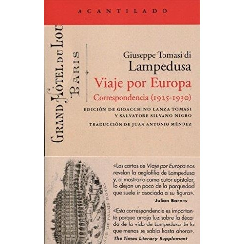 Viaje Por Europa. Correspondencia (1925-1930) - Giuseppe Tom