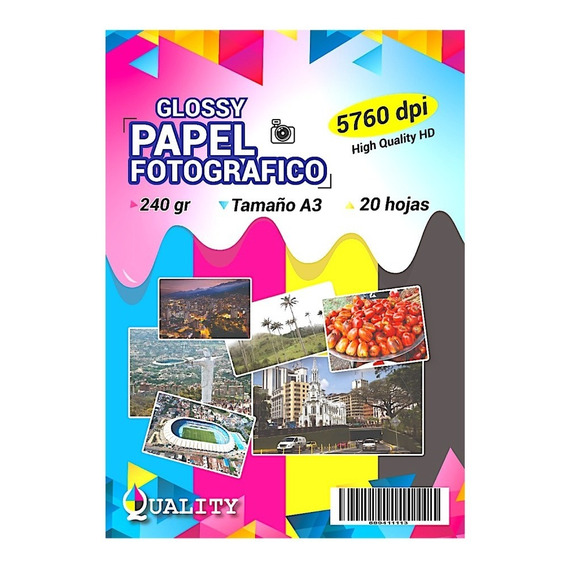 Papel Fotografico Brillante Tabloide A3 240 Gr. X 20 Hojas