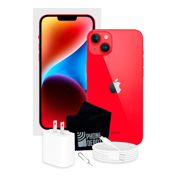 Apple iPhone 14 Plus 128 Gb Rojo Esim  Con Caja Original + Protector