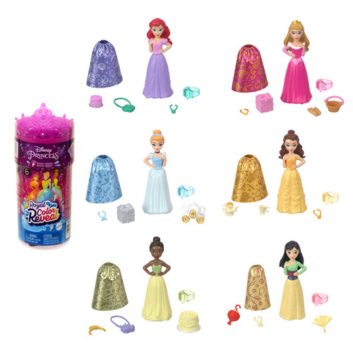 Disney Princesa Muñeca Royal Color Reveal Muñeca Sorpresa