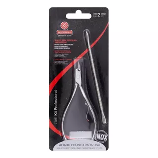 Kit Alicate + Empurrador Inox De Cutícula Professional 778e Mundial Personal Care