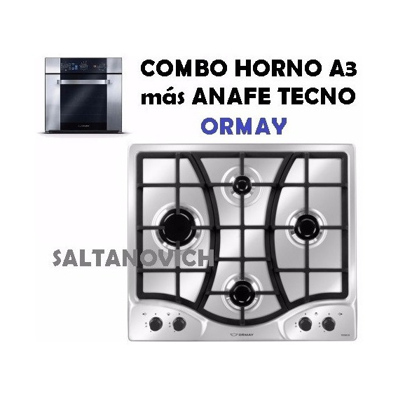 Combo Horno Eléctrico A3 Ormay Y Anafe Gas Tecno Ormay Embut