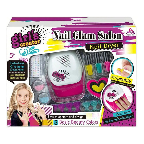 Juguete Uñas Para Niñas Accesorios Kit Manicure Esmaltes