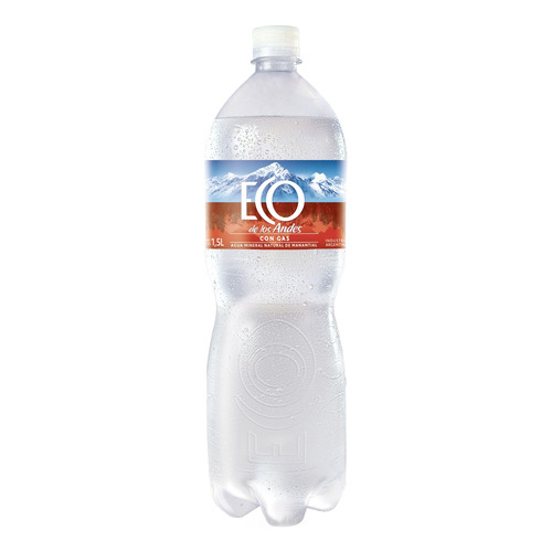 Agua mineral Eco de los Andes con gas botella  1.5 L