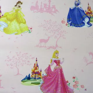 Papel Para Parede Princesas Disney Decoração Infantil 10 Mts