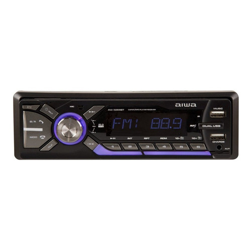 Radio para carro Aiwa AW-3269BT con USB, bluetooth y lector de tarjeta SD