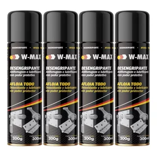 Óleo Desengripante Spray Anticorrosivo W - Max Kit C/ 4 Und.