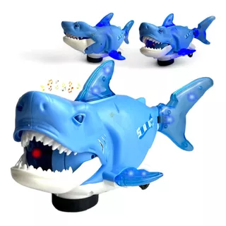 Tubarao Shark Brinquedo Com Musica Baby Anda Luzes Crianças