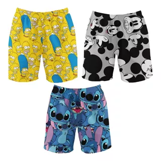 Kit 3 Samba Canção Infantil Short De Dormir Pijama Menino