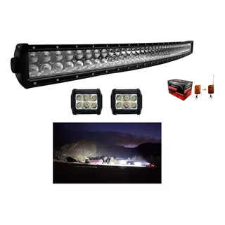 Barra Curva Led 42 PuLG. + Par De Duallys + Control Estrobo