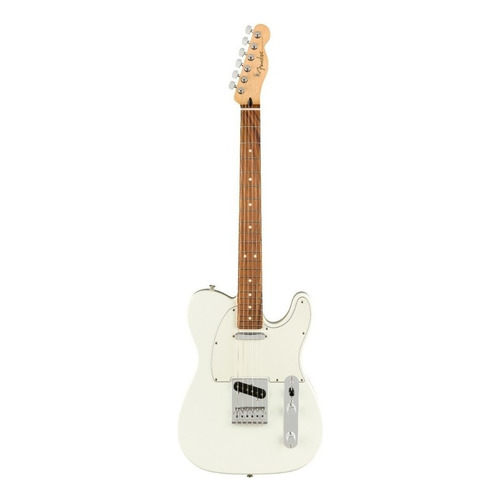 Guitarra eléctrica Fender Player Telecaster de aliso polar white brillante con diapasón de granadillo brasileño