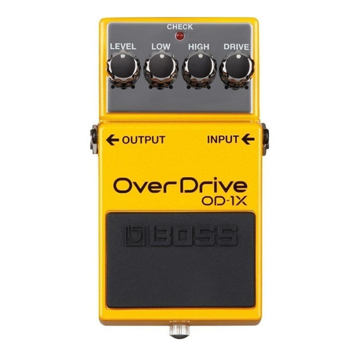 Pedal de efectos Boss OverDrive OD-1X amarillo