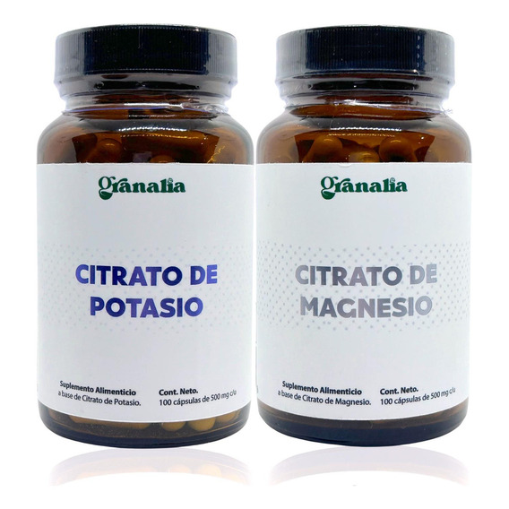 Citrato De Magnesio Y Citrato De Potasio 100 Caps C/u Granal