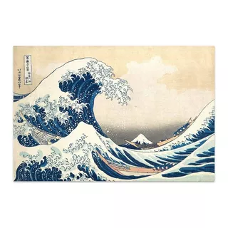 Cuadro Canvas La Gran Ola De Kanagawa Hokusai 61x90 M Y C