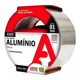 Fita Adesiva De Aluminio 50mm X 30m Adere 233s