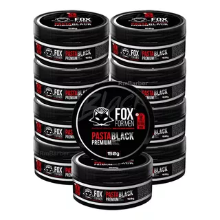 10 Un Pomada Fox For Men Black Pigmentadora Premium Atacado 