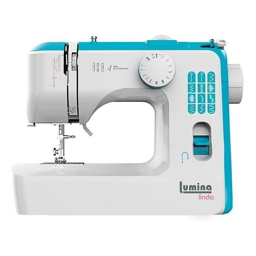 Máquina de coser recta Lumina Linda portable turquesa 220V