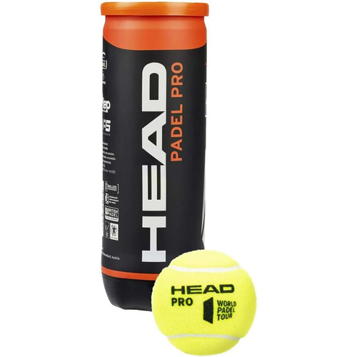 Pelota de tenis profesional Head Padel Pro color amarillo por pack de 24 unidades