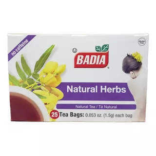 Té Badia Natural Herbs 25 Sobres - Unidad a $916