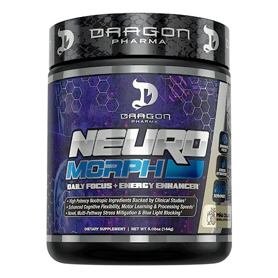 Dragon Pharma Neuromorph 40 Serv Energia Enfoque Anti Estres Sabor Piña colada