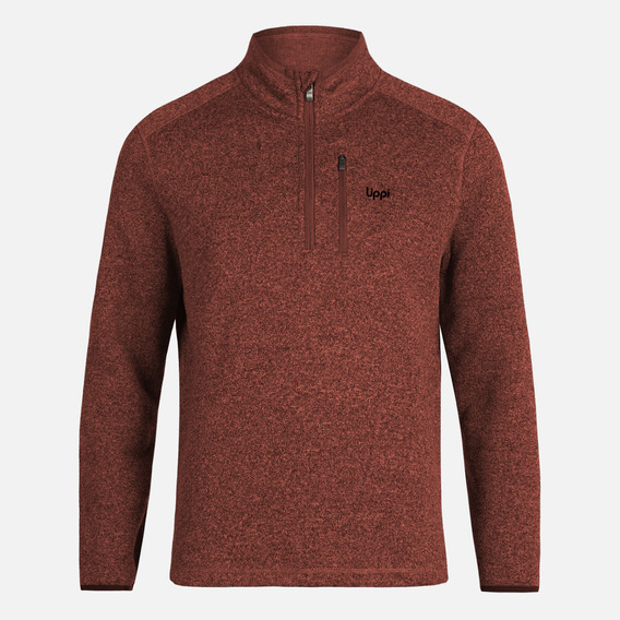 Poleron Hombre Coronado Therm-pro Pullover Melange Vino Lippi