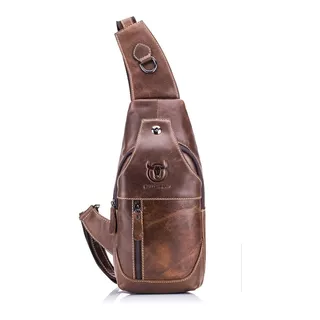 Morral Mochila Cuero Genuino Para Hombres Bullcaptain 