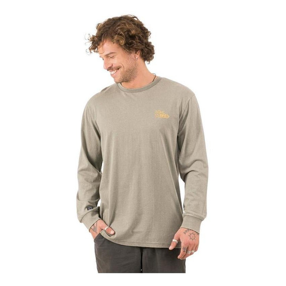 Polera Hombre Stoked Tec Ml Verde