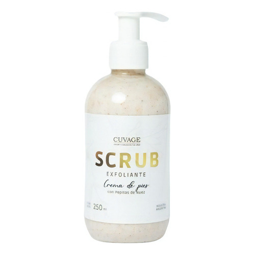  Crema Exfoliante Scrub 250ml Dosificador Manos Pies Cuvage Crema Pies - Pepitas de nuez