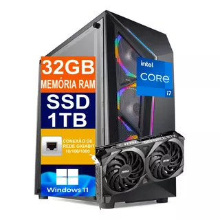 Pc Gamer Cpu I7 12700kf Ssd 1tb / 32gb Ddr5 / Rtx 4060ti 8gb